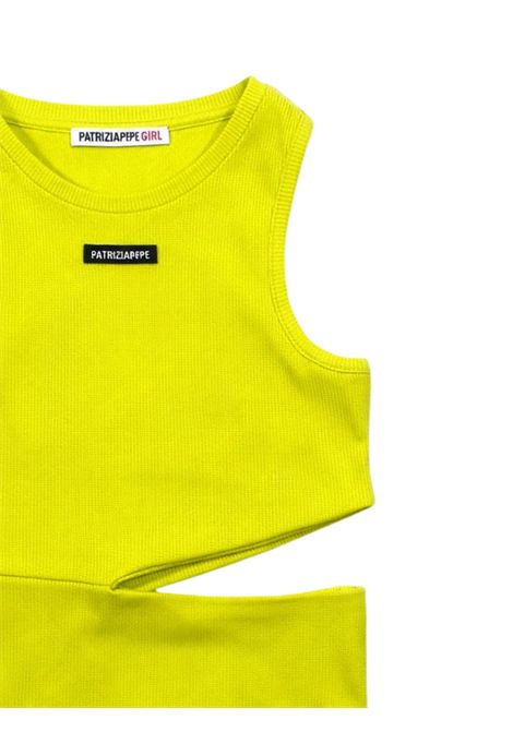 Canotta bambina verde fluo in cotone Patrizia Pepe | 7M0980VERDE FLUO